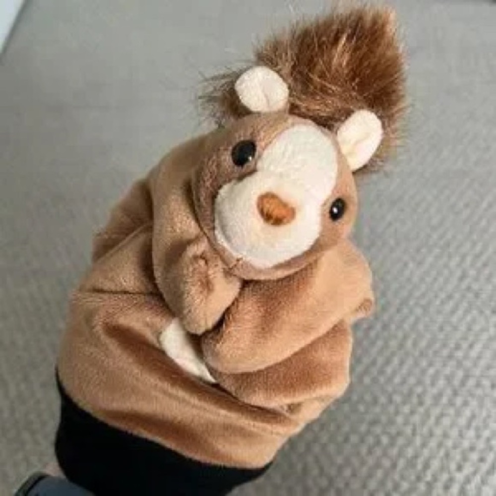 Adorable Brown Squirrel Hand Puppet